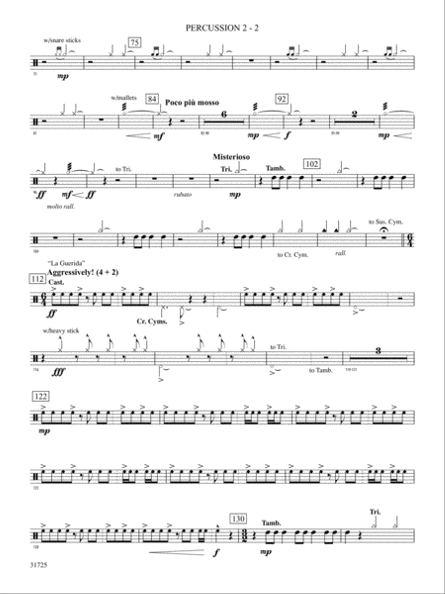 Iberian Escapades: 2nd Percussion Concert Band scores gallery preview page 2