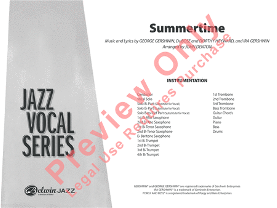 Summertime Summertime Jazz Ensemble scores gallery preview page 2