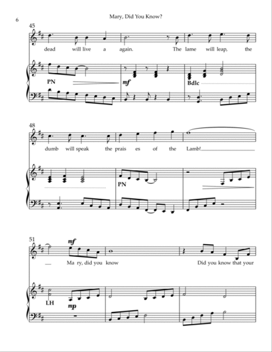 Mary, Did You Know? Harp scores gallery preview page 6