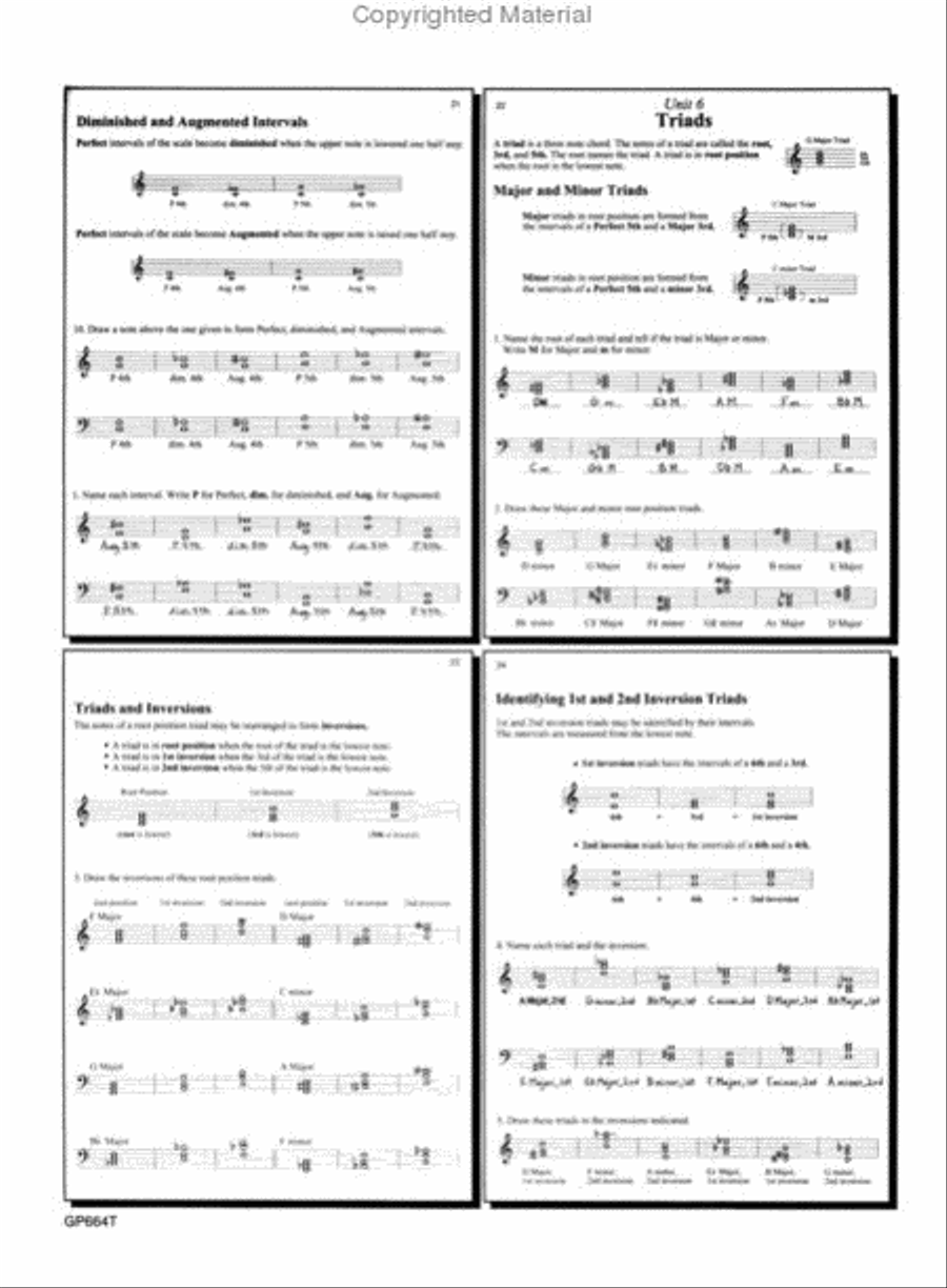 Fundamentals Of Piano Theory, Level 4 - Answer Book Piano Method scores gallery preview page 3