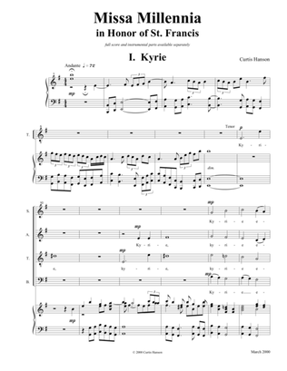 Missa Millennia in Honor of St. Francis (SATB)