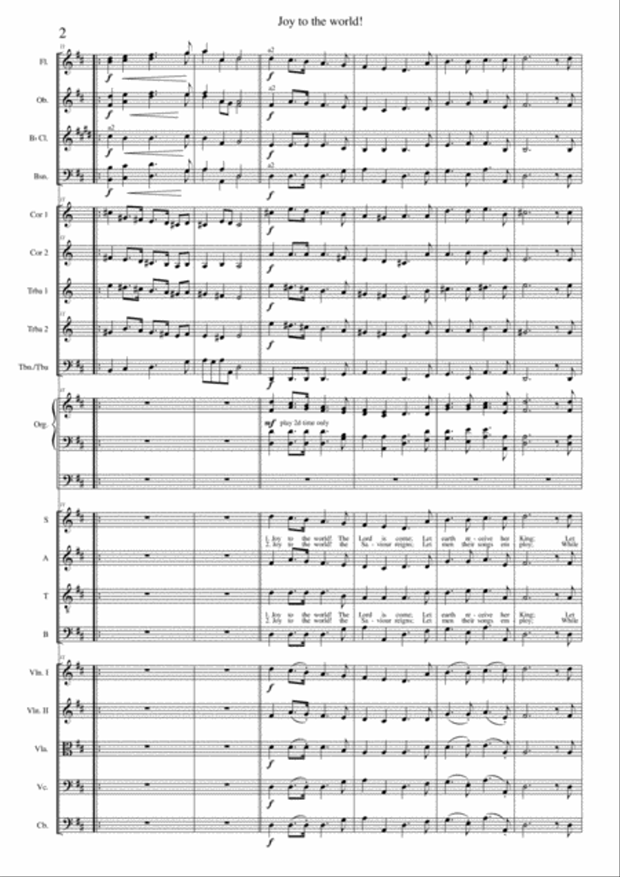 Joy to the World Full Orchestra scores gallery preview page 2