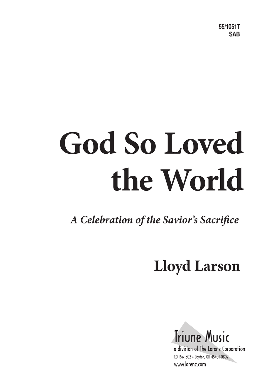 God So Loved the World