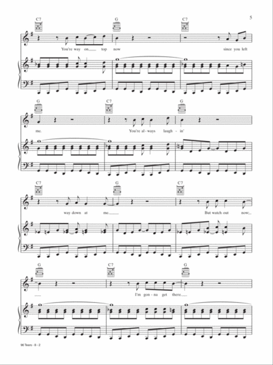 96 Tears Piano, Vocal, Guitar scores gallery preview page 2