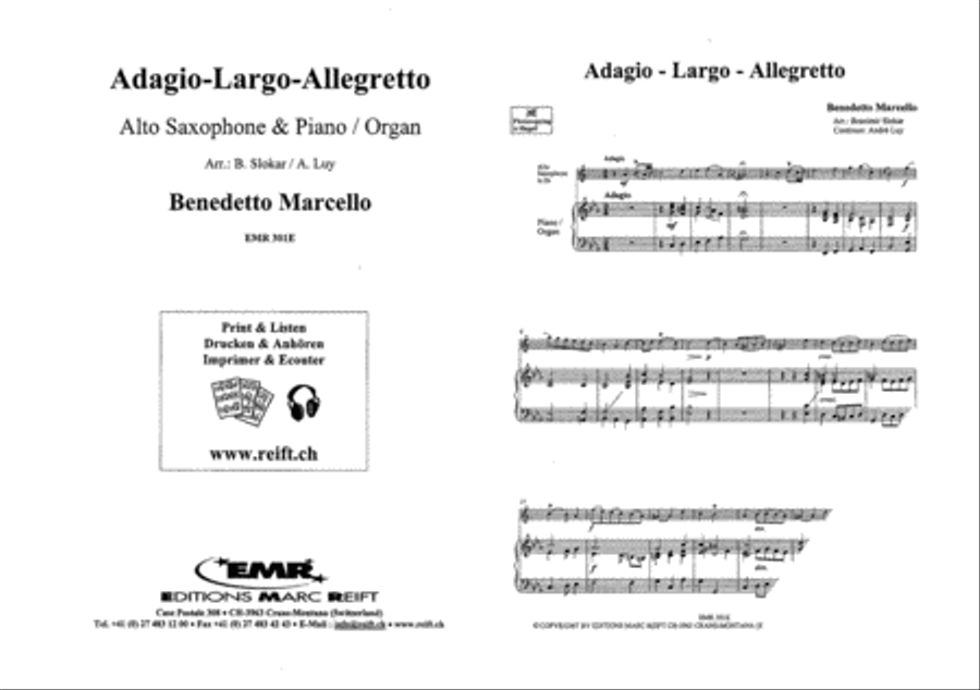 Adagio-Largo-Allegretto Alto Saxophone scores gallery preview page 2