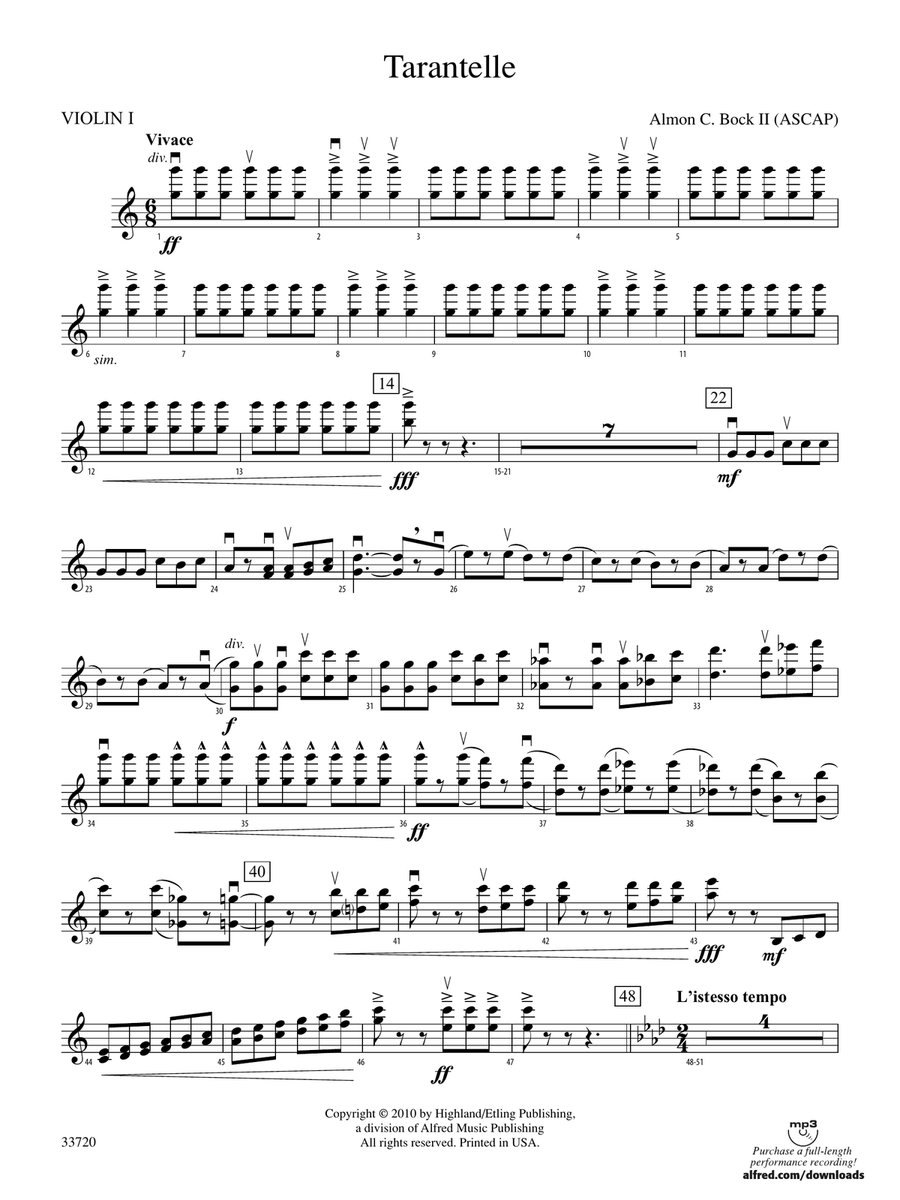 Tarantelle: 1st Violin