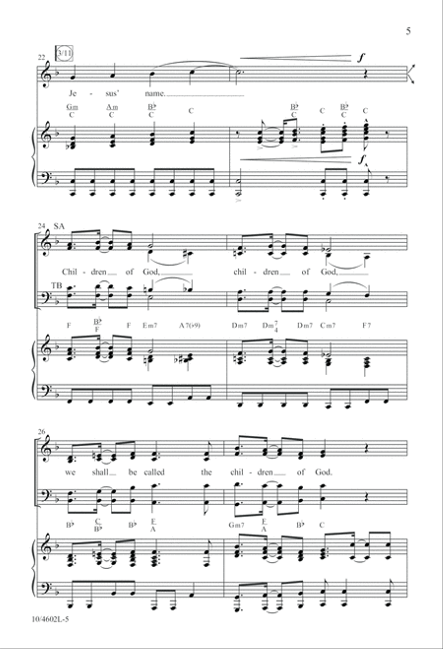 Children of God 4-Part scores gallery preview page 5
