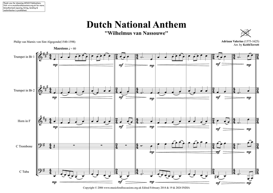 Dutch National Anthem (