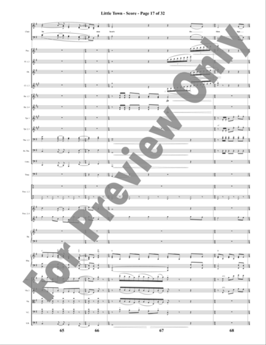 Little Town - Orchestration Little Town - Orchestration Choir scores gallery preview page 18