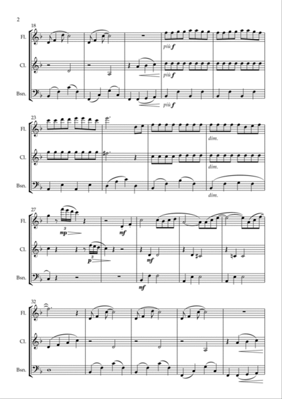 (they Long To Be) Close To You Woodwind Trio scores gallery preview page 4