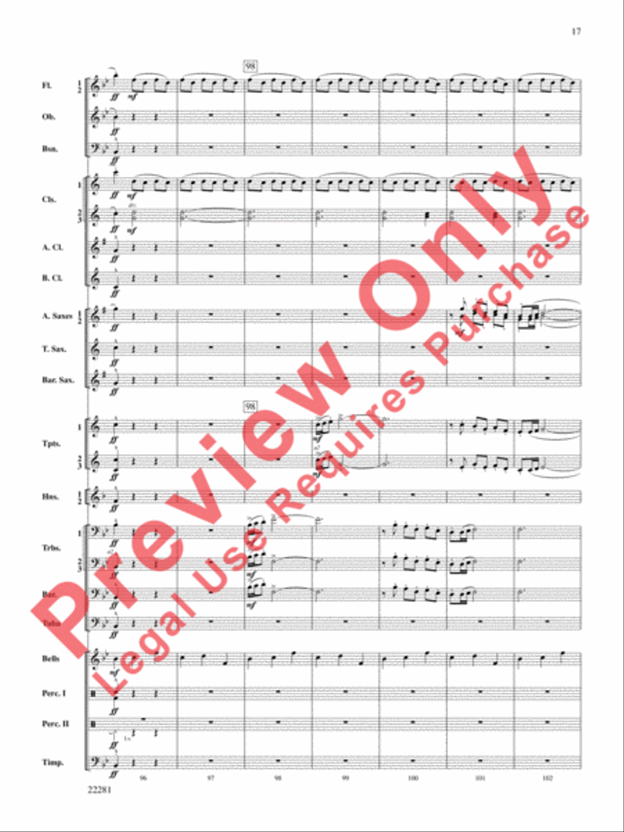 Falcon Lake Overture Concert Band scores gallery preview page 18
