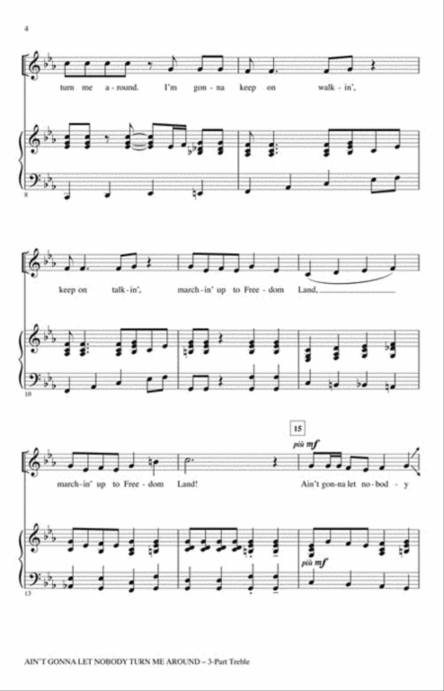 Ain't Gonna Let Nobody Turn Me Around Choir scores gallery preview page 3