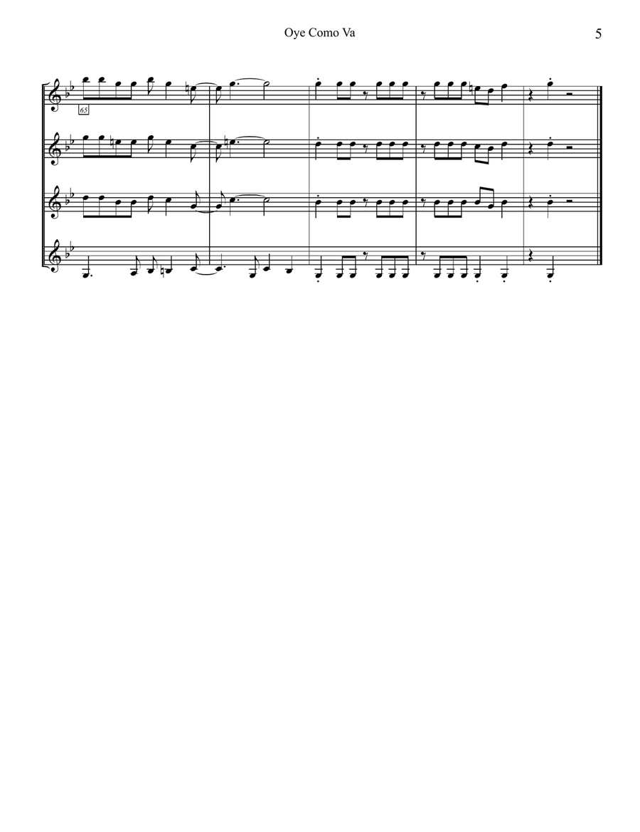 Oye Como Va Guitar Ensemble scores gallery preview page 5