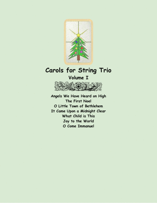 Book cover for Carols for String Trio, Volume I
