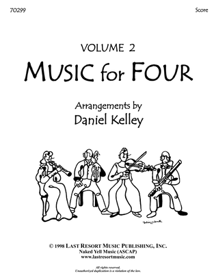 Book cover for Music for Four Volume 2, Score (for String Quartet or Mixed Quartet) 70299 - Score Only