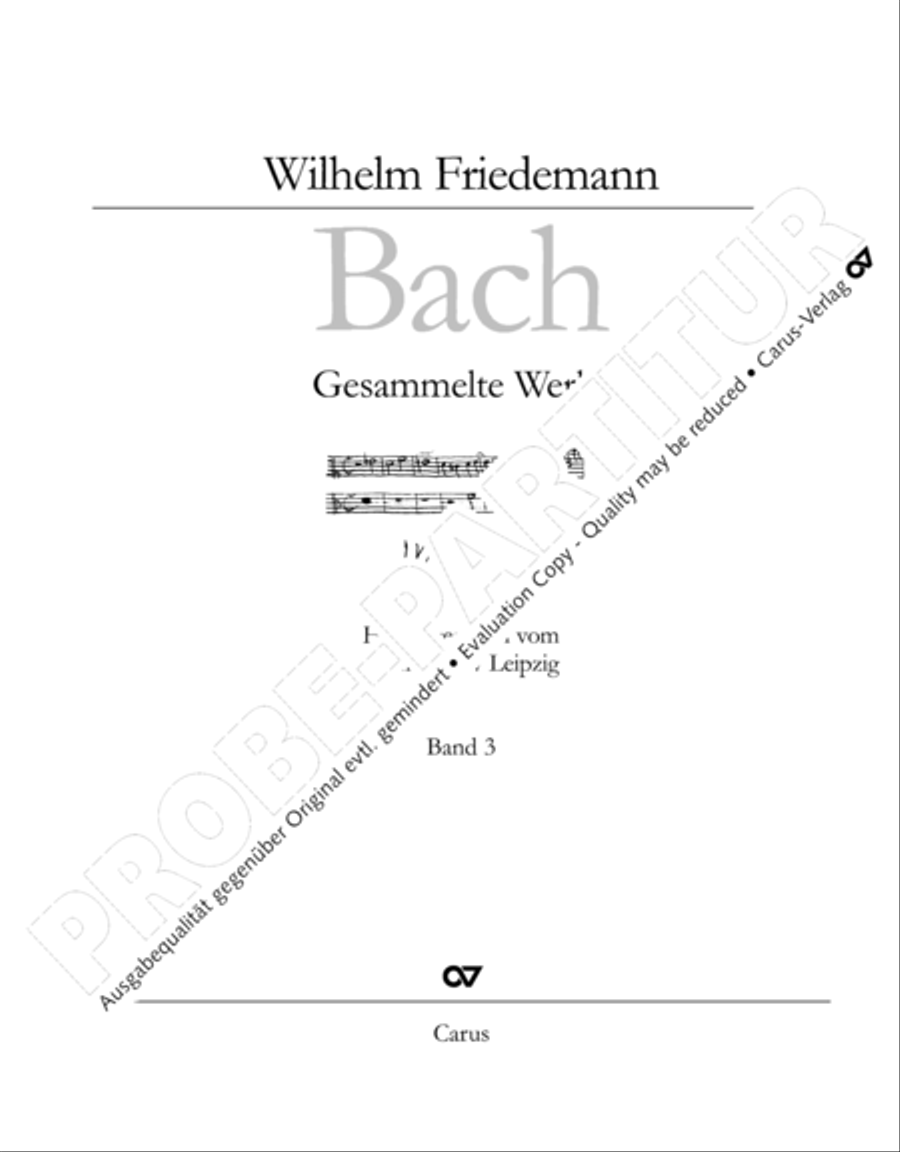 Gesamtausgabe Band 3 (Kammermusik: Duette, Solo- und Triosonaten) Score scores gallery preview page 3