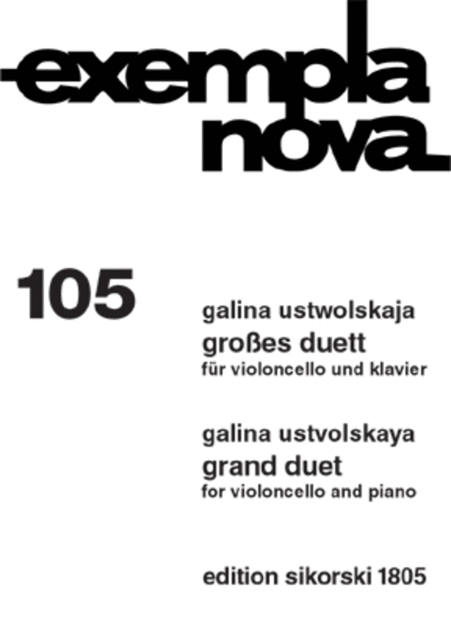 Grosses Duett For Cello And Piano Piano Accompaniment scores gallery preview page 1