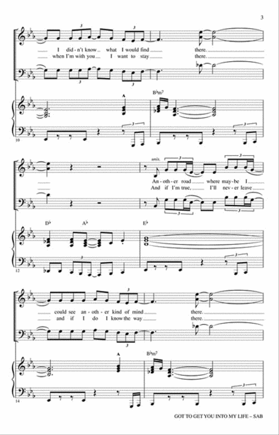 Got to Get You into My Life 3-Part scores gallery preview page 3