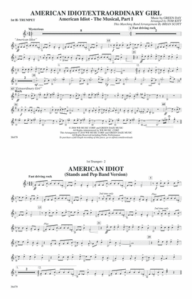 American Idiot / Extraordinary Girl: 1st B-flat Trumpet