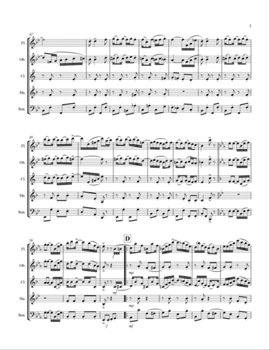 Joplin - “The Easy Winners” (for Woodwind Quintet) Woodwind Quintet scores gallery preview page 4