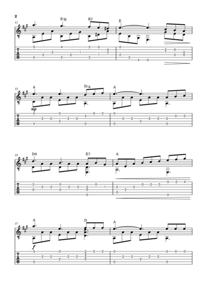 Blessed Assurance (Intermediate Solo Guitar) image number null