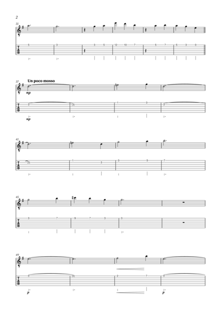 Clair de Lune - Acoustic Guitar with tablature image number null