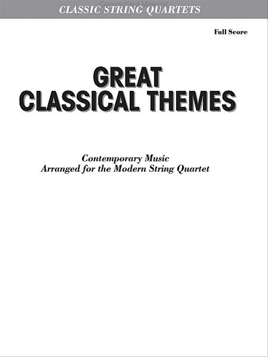 Great Classical Themes String Quartet scores gallery preview page 2