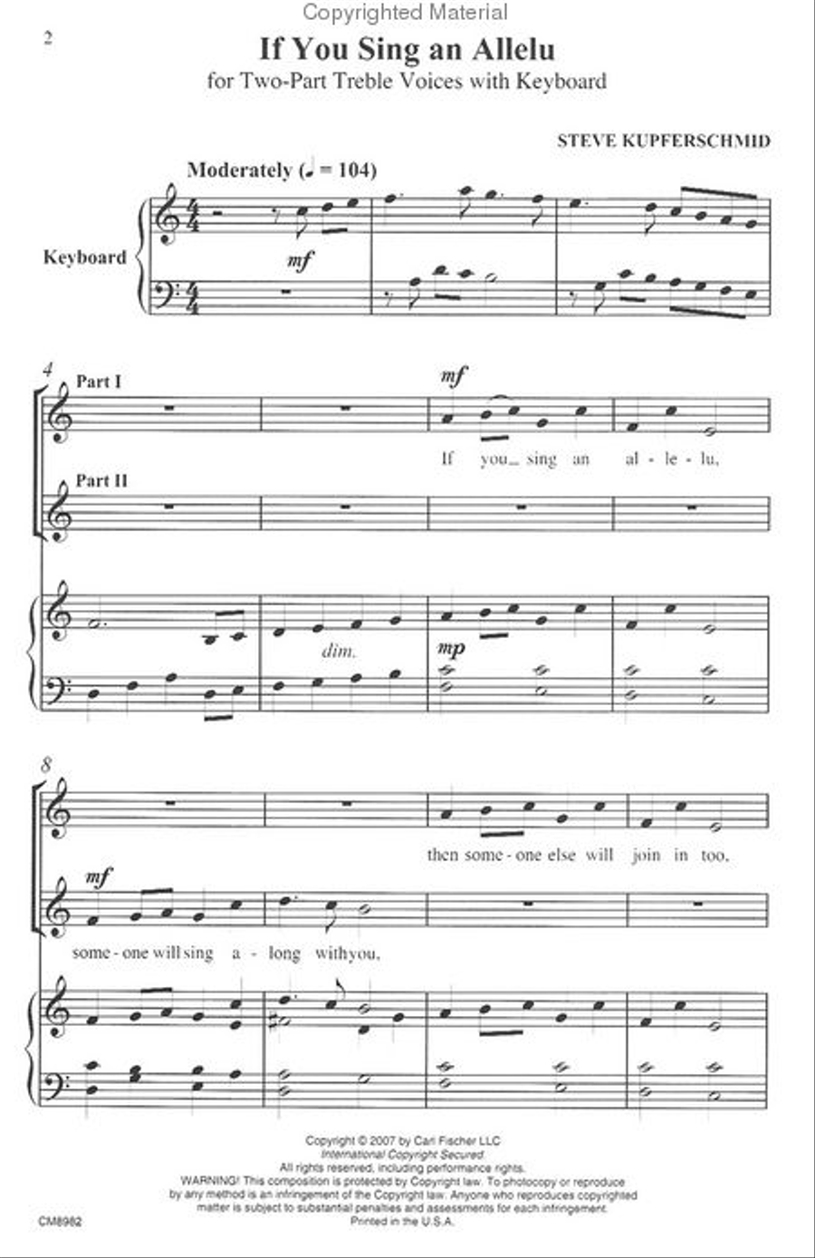 If You Sing An Allelu SA scores gallery preview page 2