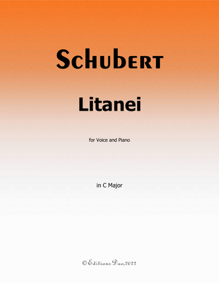 Litanei, by Schubert, in C Major