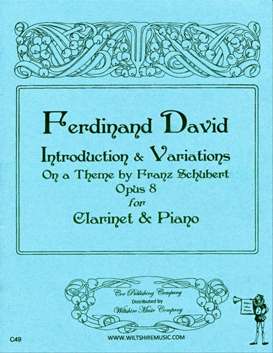 Introduction & Vairations on a Theme by Franz Schubert Clarinet Solo scores gallery preview page 1