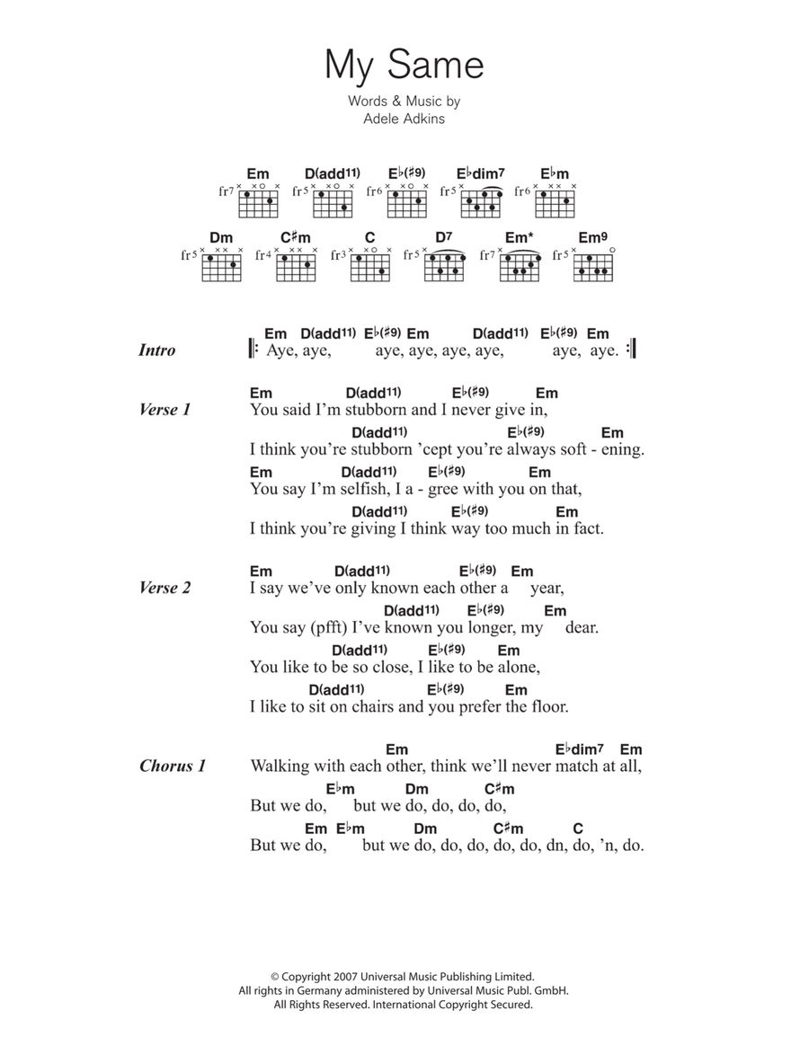 My Same Acoustic Guitar scores gallery preview page 1
