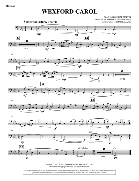 Wexford Carol (from A Symphony Of Carols) - Bassoon