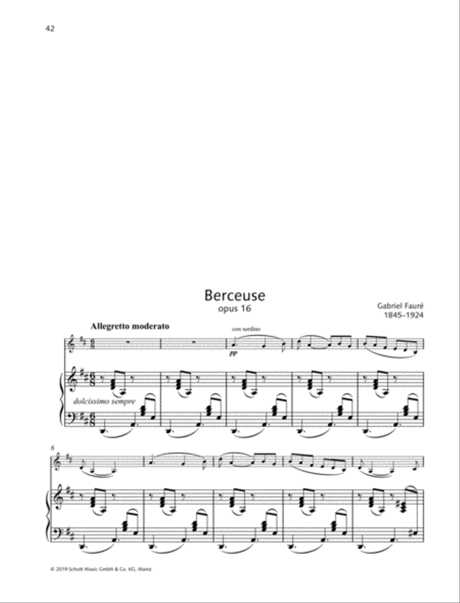 Berceuse Violin Solo scores gallery preview page 2