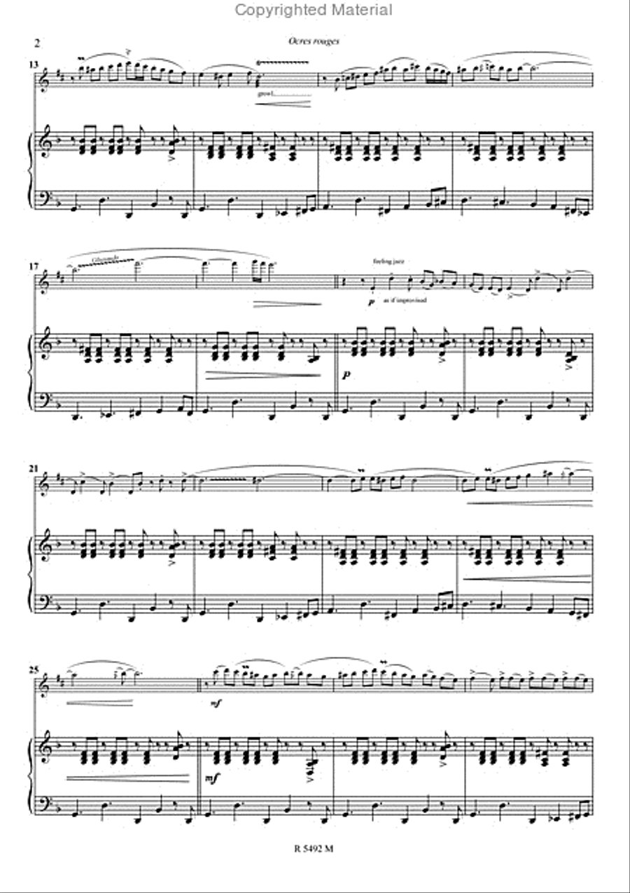 Ocres rouges Piano Accompaniment scores gallery preview page 3