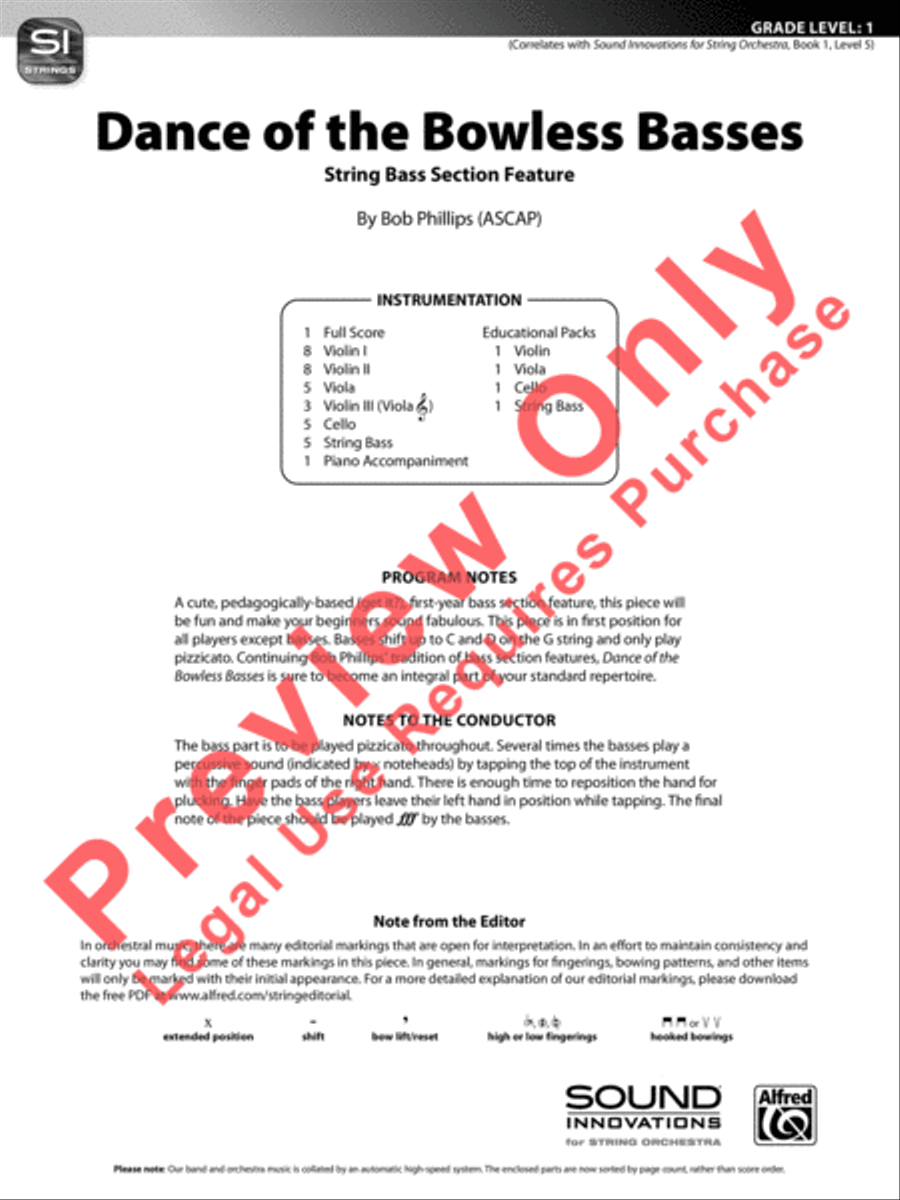 Dance of the Bowless Basses String Orchestra scores gallery preview page 2