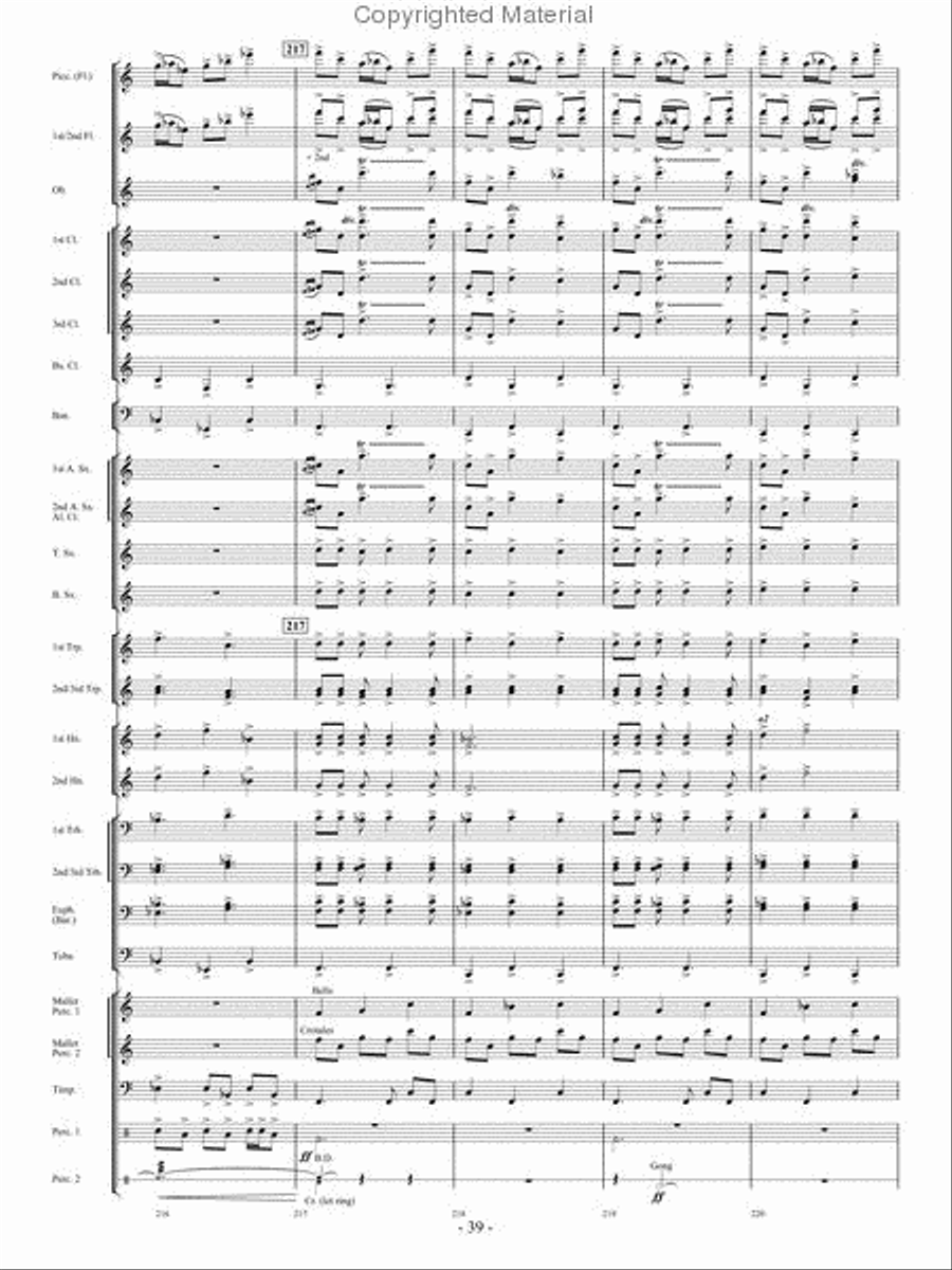 Beyond the Breaking Tides Concert Band scores gallery preview page 38