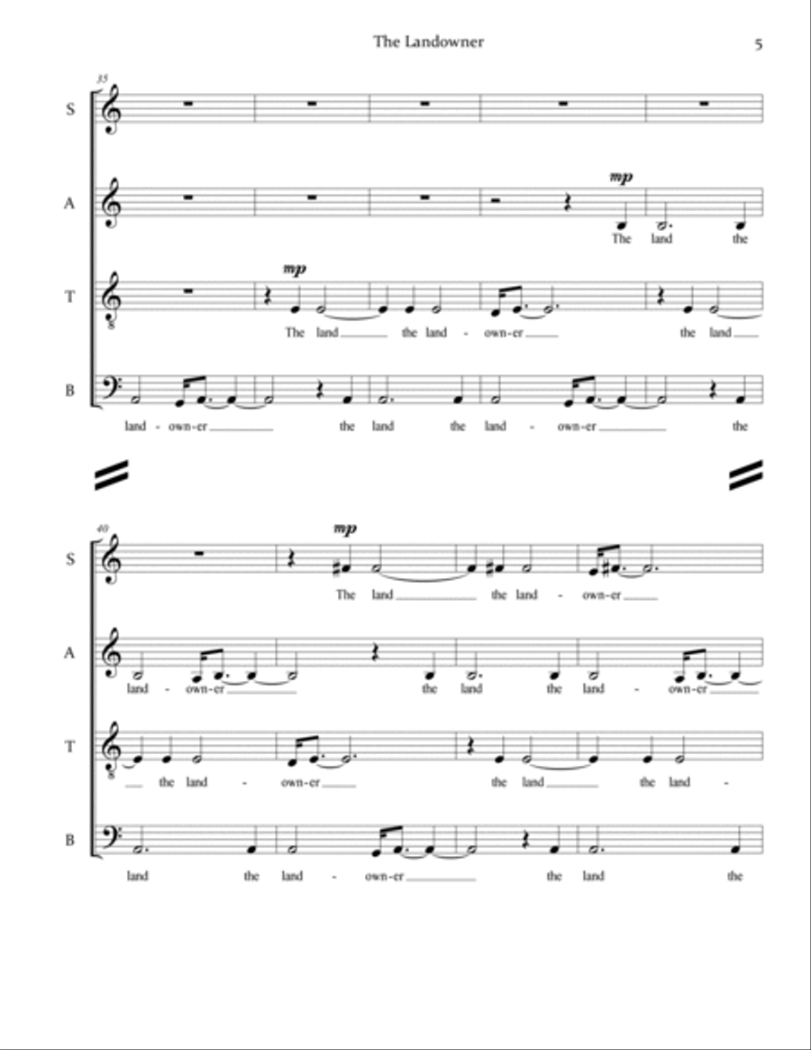 The Landowner 4-Part scores gallery preview page 5
