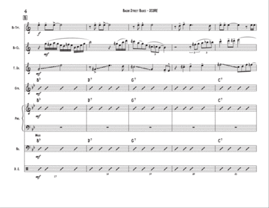 Basin Street Blues Basin Street Blues Large Ensemble scores gallery preview page 4