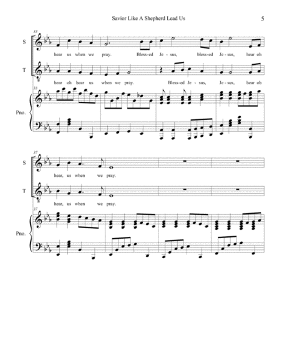 Savior, Like A Shepherd Lead Us SA scores gallery preview page 5