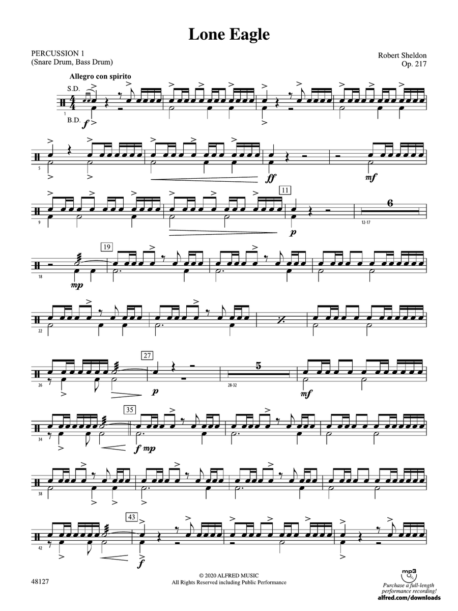 Lone Eagle: 1st Percussion