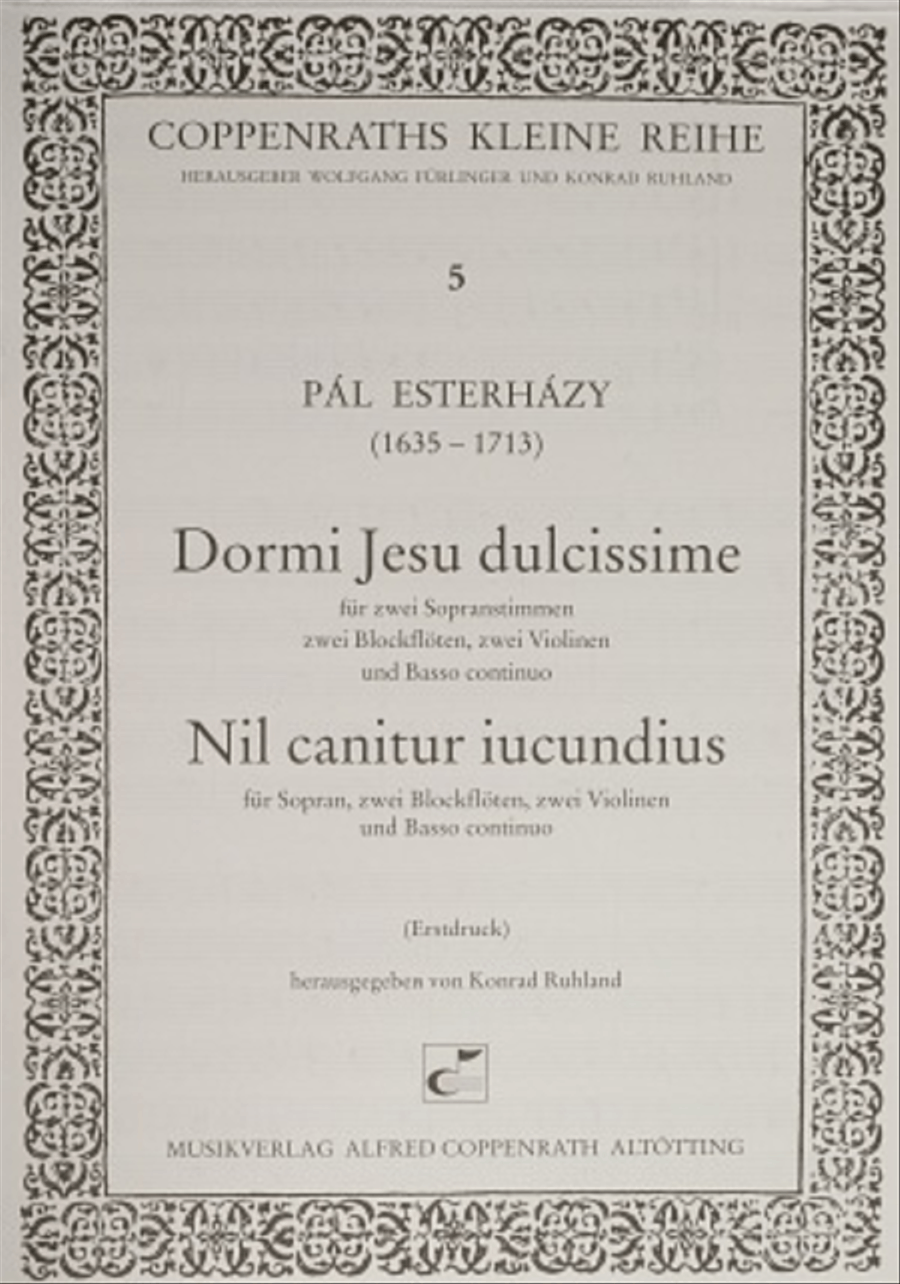 Esterhazy: Dormi Jesu dulcissime + Nil canitur iucundius Score scores gallery preview page 1