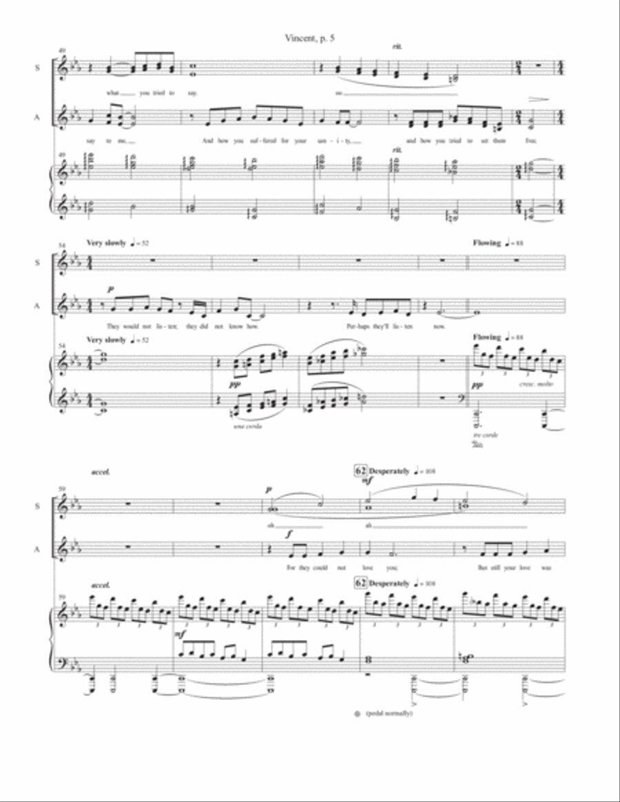 Vincent (starry Starry Night) SSA scores gallery preview page 5