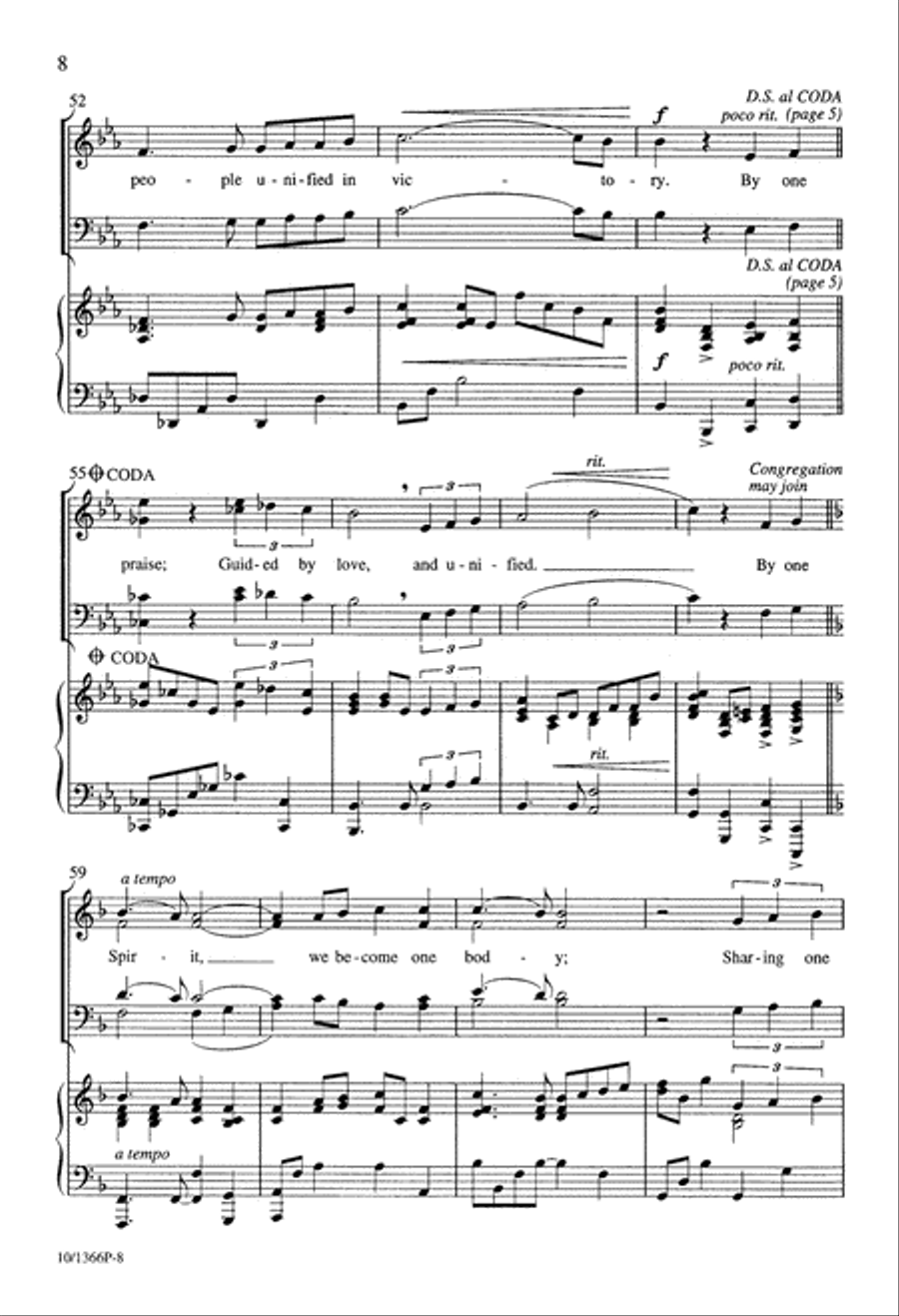 By One Spirit 4-Part scores gallery preview page 8