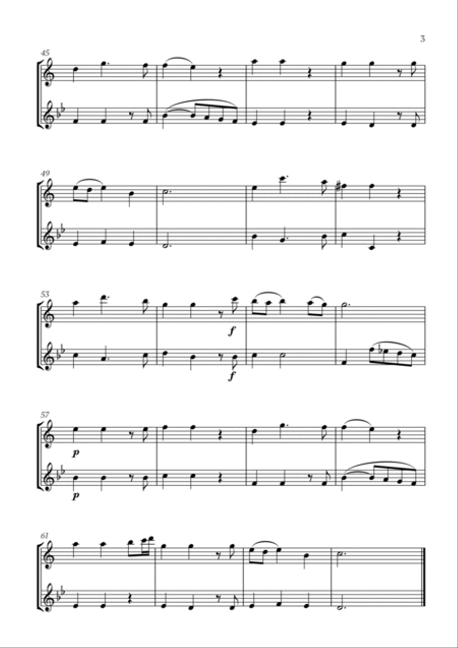 G. F. Haendel - Lascia ch'io pianga (for Trumpet and Oboe) Trumpet Duet scores gallery preview page 3