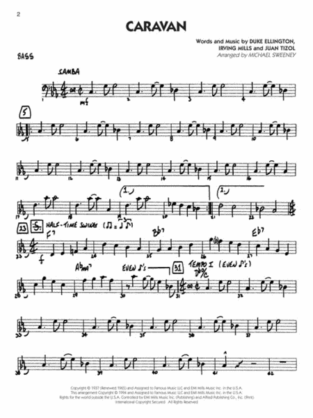 Duke Ellington - Bass by Duke Ellington Big Band - Sheet Music