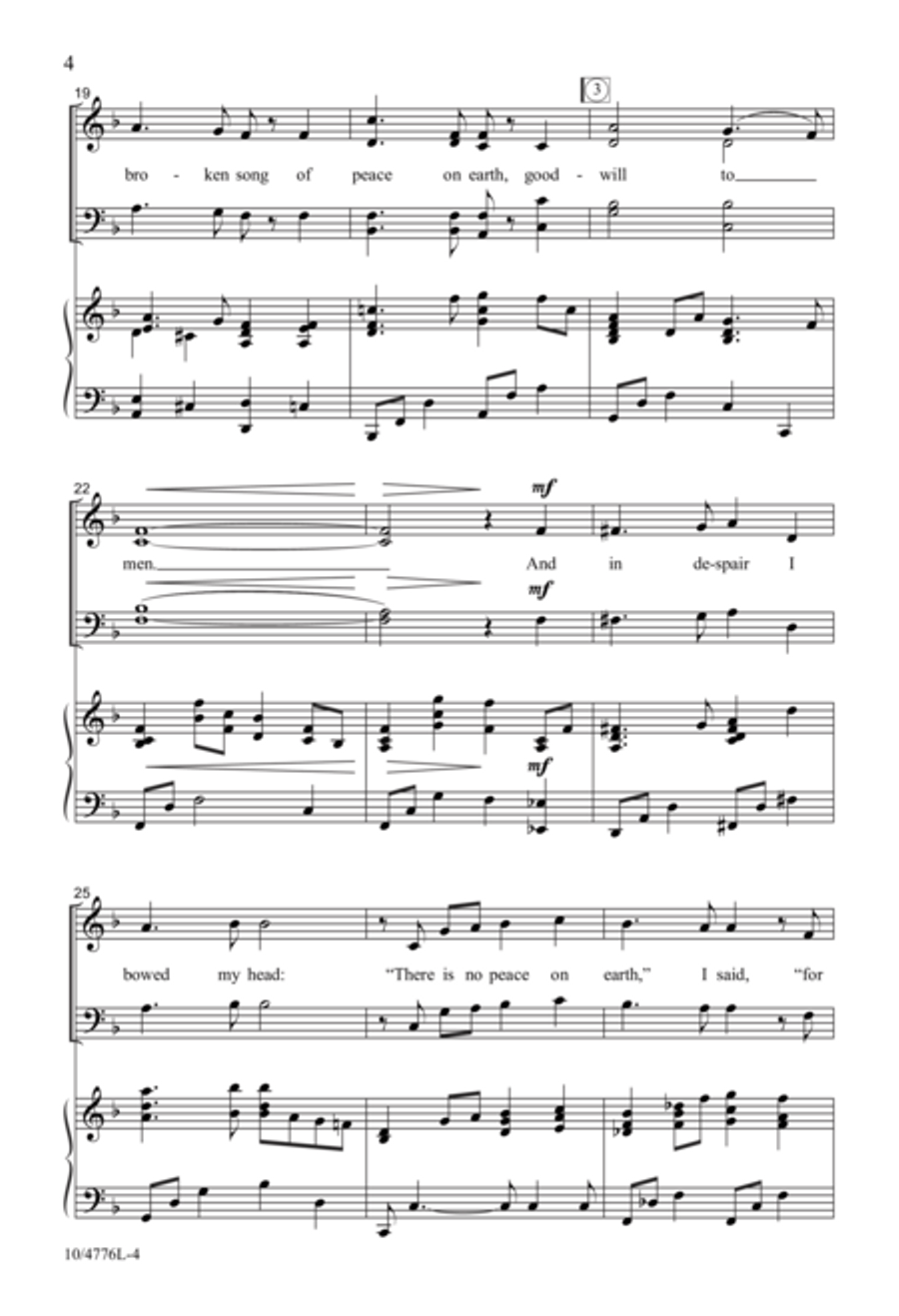 I Heard the Bells 4-Part scores gallery preview page 4