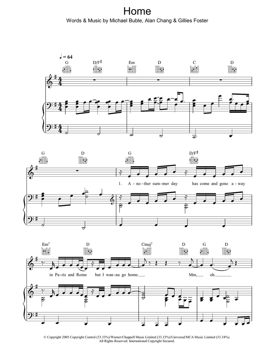 Home Home Acoustic Guitar scores gallery preview page 1