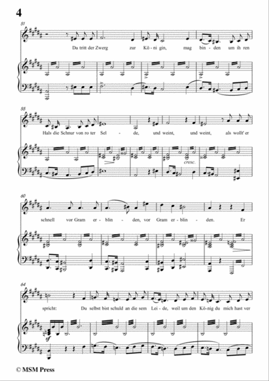 Schubert-Der Zwerg,Op.22 No.1,in g sharp minor,for Voice&Piano Voice scores gallery preview page 6