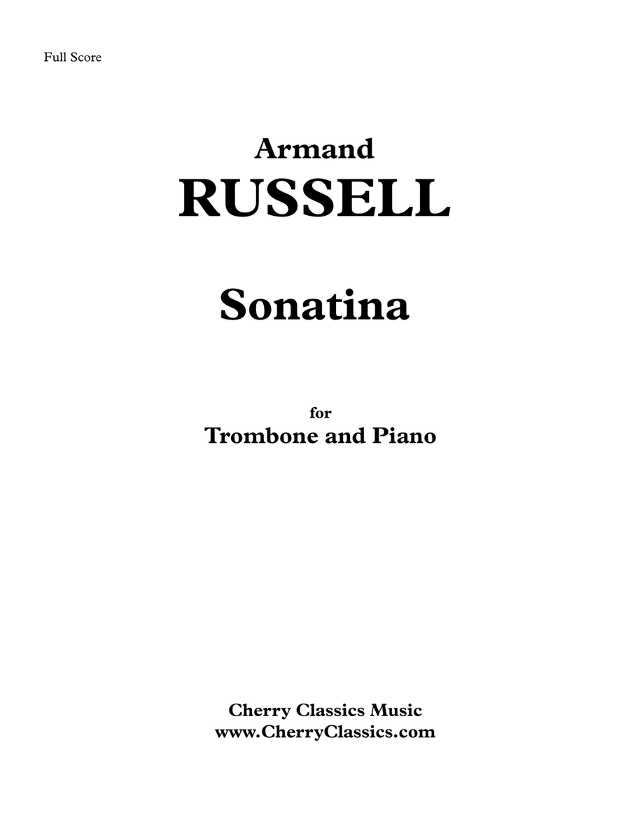 Sonatina for Trombone and Piano Piano scores gallery preview page 1