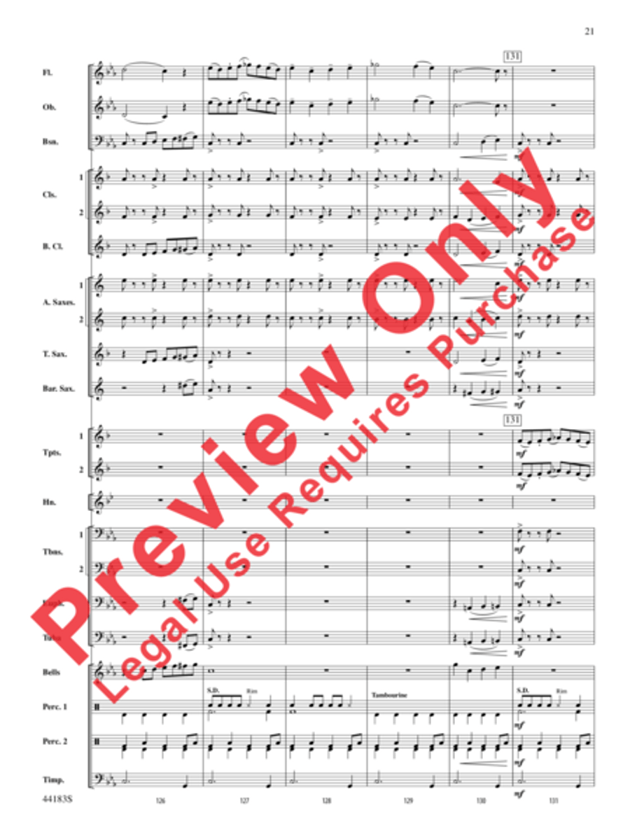 Cobra Dance Concert Band scores gallery preview page 22